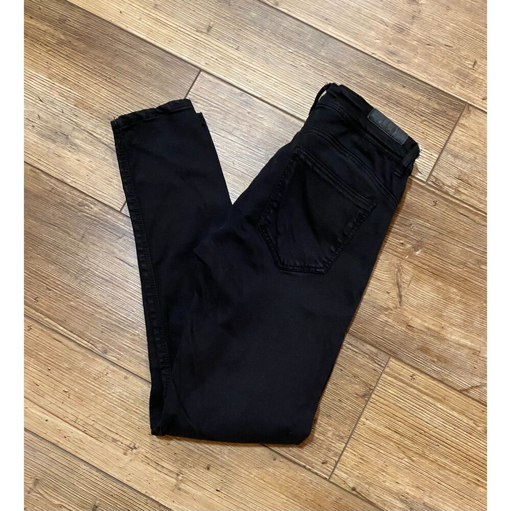 ZARA Trafaluc Denim Makers Skinny Jeans BLACK Stretchy US Sz 4